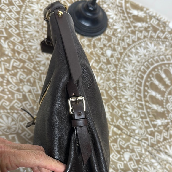 Dooney & Bourke Brown Leather Hobo Bag with Slouchy Design - Picture 5 of 16